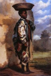 Negro Youth with Basket on Head (Cuba) -   William Aiken Walker oil painting