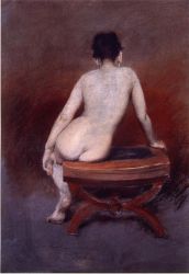 Back of a Nude -  William Merritt Chase Oil Painting