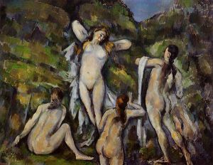Four Bathers -  Paul Cezanne oil painting