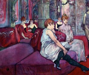 The Salon in the Rue des Moulins - Oil Painting Reproduction On Canvas