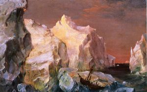 Study for \"The Icebergs\" II -   Frederic Edwin Church Oil Painting