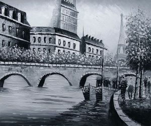 River View of Tower - Oil Painting Reproduction On Canvas