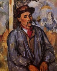 Peasant in a Blue Smock -  Paul Cezanne Oil Painting