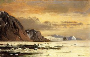 Seascape with Icebergs -  William Bradford Oil Painting