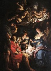 Adoration of the Shepherds III -   Peter Paul Rubens oil painting