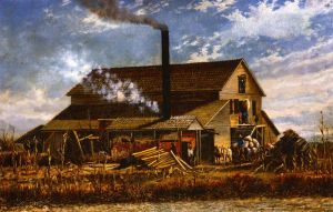 Cotton Gin, Adams County, Mississippi - William Aiken Walker Oil Painting