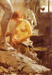 I Wilkstroms Atelje - Anders Zorn Oil Painting