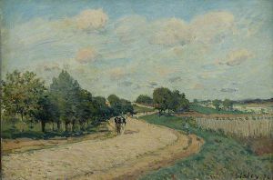 The Route to Mantes -   Alfred Sisley Oil Painting