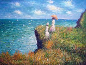 Cliff Walk at Pourville - Oil Painting Reproduction On Canvas