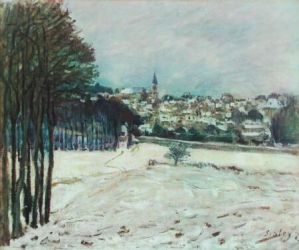 Snow at Marly-Le-Roi - Alfred Sisley Oil Painting