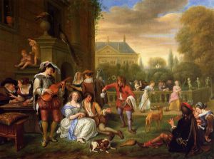 The Garden Party -   Jan Steen oil painting