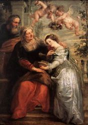 The Education of the Virgin - Peter Paul Rubens oil painting