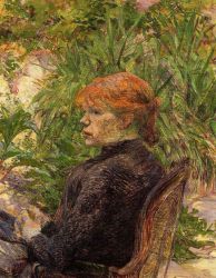 Red Haired Woman Seated in the Garden of M. Forest - Oil Painting Reproduction On Canvas