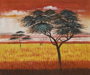 Serengeti Dawn - Oil Painting Reproduction On Canvas