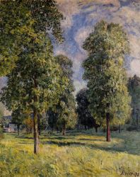 Landscape at Sevres - Alfred Sisley Oil Painting