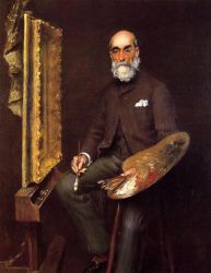 Portrait of Worthington Whittredge -   William Merritt Chase Oil Painting