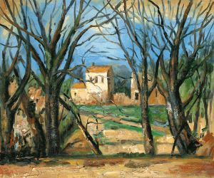 Trees and House -   Paul Cezanne Oil Painting