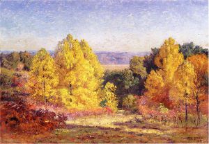 The Poplars -  Theodore Clement Steele Oil Painting