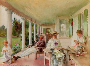 On the Verandah - Oil Painting Reproduction On Canvas