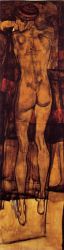 Female Nude-Back View -  Egon Schiele Oil Painting