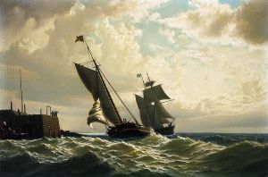 Making Harbor - William Bradford Oil Painting