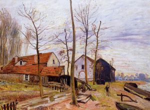 The Mills of Moret, Sunrise -   Alfred Sisley Oil Painting