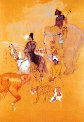 The Procession of the Raja - Henri De Toulouse-Lautrec Oil Painting