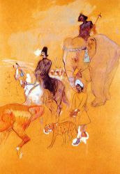 The Procession of the Raja -  Henri De Toulouse-Lautrec Oil Painting