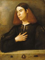 The Budapest Portrait of a Young Man - Giorgio Barbarelli da Castelfranco Oil Painting