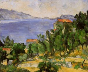 The Bay of L\'Estaque from the East -   Paul Cezanne Oil Painting