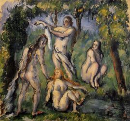 Four Bathers II -   Paul Cezanne oil painting