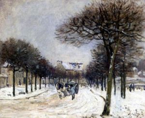 Road from Saint-Germain to Marly -   Alfred Sisley Oil Painting