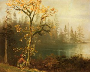 Indian Scout - Albert Bierstadt Oil Painting