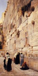 The Wailing Wall, Jerusalem - Gustav Bauernfeind Oil Painting