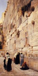 The Wailing Wall, Jerusalem -  Gustav Bauernfeind Oil Painting