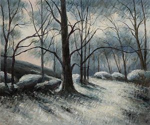 Melting Snow, Fontainebleau II -  Paul Cezanne Oil Painting