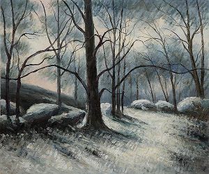 Melting Snow, Fontainebleau II - Paul Cezanne Oil Painting