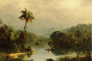 Tropical Landscape II -   Frederic Edwin Church Oil Painting