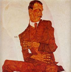 Portrait of the Art Critic, Arthur Roessler -  Egon Schiele Oil Painting