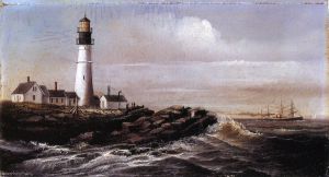 Portland Headlight, Maine -  William Aiken Walker Oil Painting