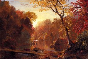 Autumn in North America - Frederic Edwin Church Oil Painting