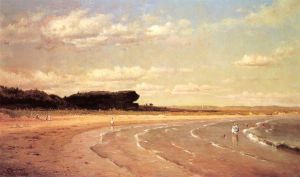 Second Beach, Newport - Thomas Worthington Whittredge Oil Painting