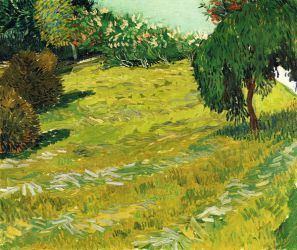 Garden with Weeping Willow -  Vincent Van Gogh Oil Painting