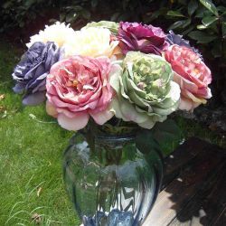 5pc-oil-painting-tea-rose-artificial-flower