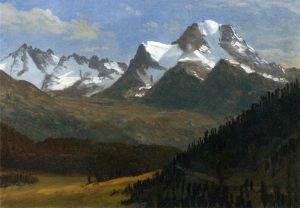 Mountain Landscape IV -   Albert Bierstadt Oil Painting