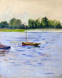 Sailing Boats on the Seine at Argenteuil - Gustave Caillebotte Oil Painting