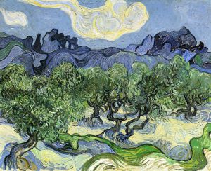 The Alpilles with Olive Trees in the Foreground - Vincent Van Gogh Oil Painting