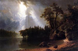 Passing Storm over the Sierra Nevada -   Albert Bierstadt Oil Painting