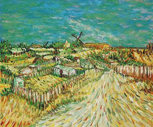 Vegetable Gardens in Montmartre: La Butte Montmartre -   Vincent Van Gogh Oil Painting