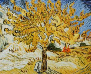 The Mulberry Tree Gallery Wrap -   Vincent Van Gogh Oil Painting